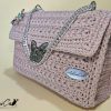 Borsa uncinetto Farfalla Argentea