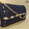 Glamour Abbagliante: Borsa Clutch fatta a mano all’Uncinetto con Cristalli Brillanti