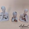 Pensieri in Resina: Tris d'Arte - Statuette Bianche con Foglia Oro