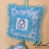 Cuscino Dolce Benvenuto: Fiocco Nascita Handmade Morbido e personalizzabile