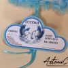 Cuscino Dolce Benvenuto: Fiocco Nascita Handmade Morbido e personalizzabile