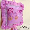 Cuscino Dolce Benvenuto: Fiocco Nascita Handmade Morbido e personalizzabile