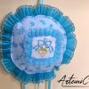 Cuscino Soffio di Felicità: Fiocco Nascita Handmade Morbido e personalizzabile