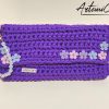 Clutch artigianale viola: Clutch Eclissi di Perle