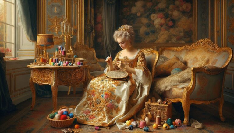 L'Uncinetto e il Ricamo nelle Corti Reali: Eleganza e Tradizione tra Fili e Trame 26 1
