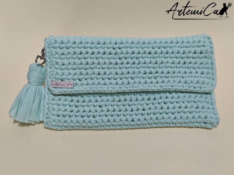 Clutch artigianale verde menta: Clutch Fresh Mint