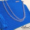 Clutch artigianale blu elettrico