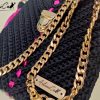 Portacellullare fatto a mano all'uncinetto: Fucsia Noir Flair