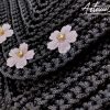 Clutch Fatta a Mano in cordino Nero - Fiore di Mezzanotte