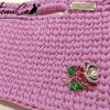 Clutch Bag Artigianale fucsia dettaglio