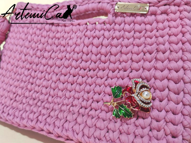Clutch Bag Artigianale fucsia dettaglio