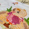 Pulcino Sogna Sogna: Set Copertina e Lenzuola Ricamati a Mano per Carrozzina