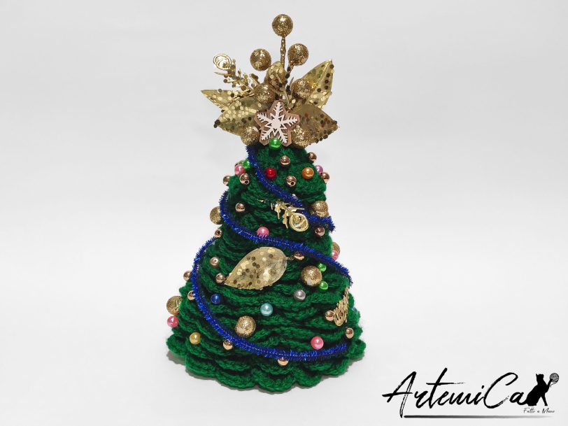 Albero di Natale Crochet: Decorazioni natalizie Fatte a Mano all'uncinetto - porta atmosfera e tradizione alle feste