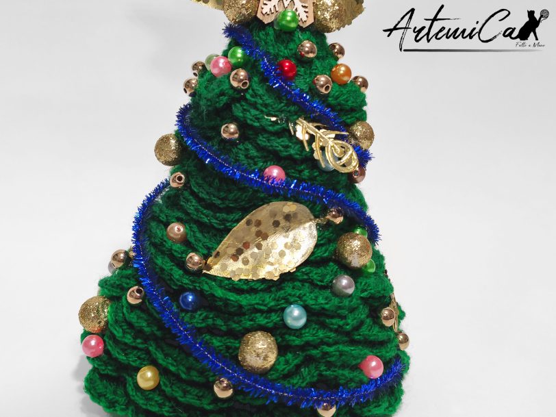 Albero di Natale Crochet: Decorazioni natalizie Fatte a Mano all'uncinetto - porta atmosfera e tradizione alle feste