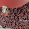 Zaino Prestige: Fatto a Mano all'Uncinetto in cordino marrone ed ecopelle bordeaux