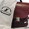 Zaino Prestige: Fatto a Mano all'Uncinetto in cordino marrone ed ecopelle bordeaux