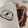 Pochette Ardor: Borsa Artigianale all’Uncinetto con Cordino Rame e chiusura Clic Clac in Legno