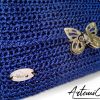 Pochette nocturne: Blu notte Fatta a Mano all’Uncinetto con dettagli Argento - per chi ama Distinguersi con Stile