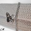 Pochette Sottovoce: Borsa Elegante fatta a mano all'Uncinetto in Cordino Bianco Lurex