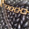 Borsa Black Shine – Chunky Bag nera artigianale con charm dorato e design tridimensionale