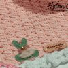 Copertina "Confetto di Luna" - Fatta a Mano all'Uncinetto per bimbo in cotone rosa con bordo bianco - Dolce e Raffinata