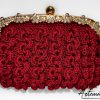 Capriccio Speziato – Pochette bordeaux in cordino fatta a mano