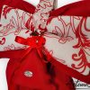 Fiocco Magia di Natale: decorazione Natalizia Artigianale rosso e bianco