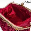 Capriccio Speziato – Pochette bordeaux in cordino fatta a mano