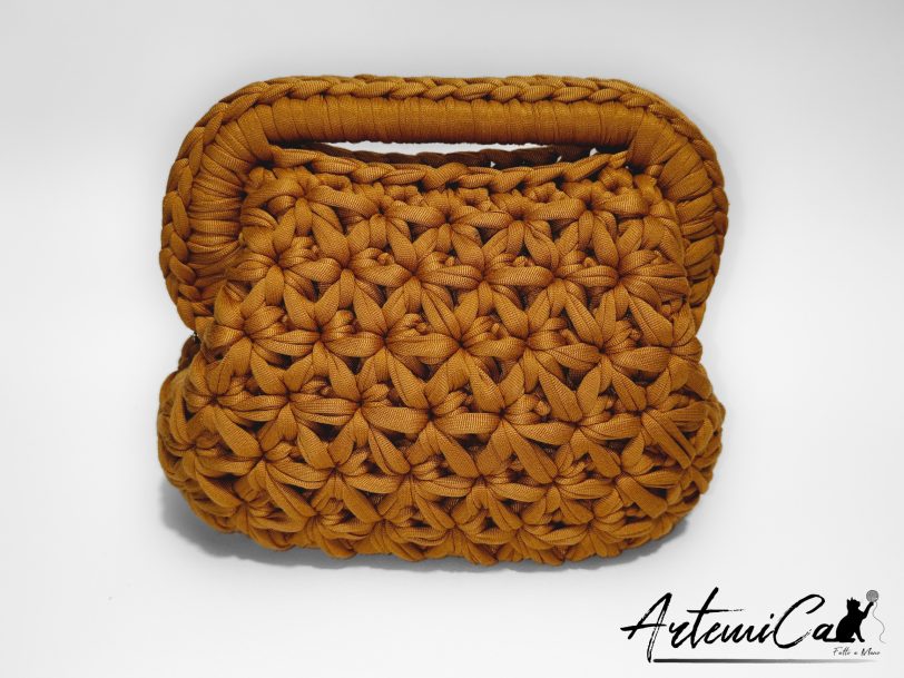 1 (Artemicat) borsa clic clac fettuccia fatta a mano