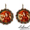 Sakura Dreams - Orecchini Tessili Fatti a Mano Stile Japan con Cristalli e Perle