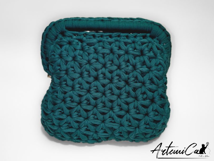 2 (Artemicat) borsa clic clac fettuccia fatta a mano