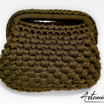 borsa clic clac fettuccia fatta a mano