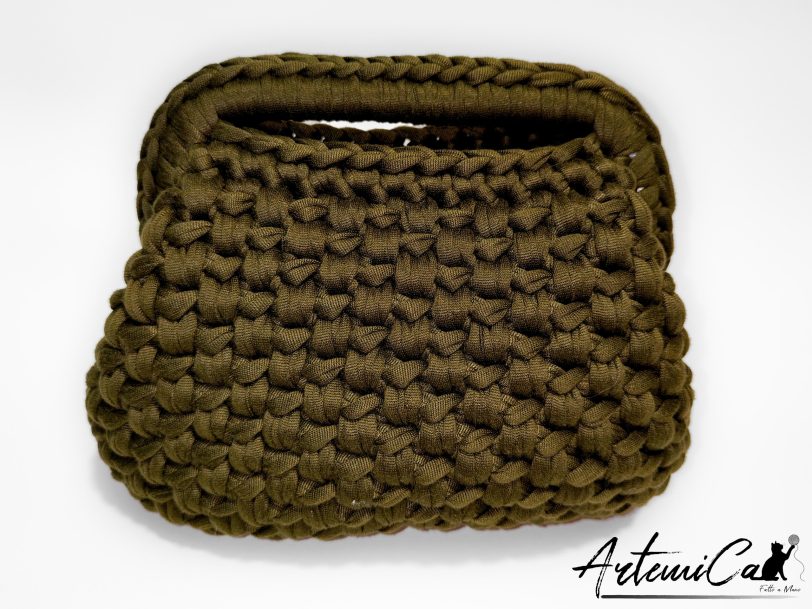 5 (Artemicat) borsa clic clac fettuccia fatta a mano