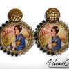 Sakura Dreams - Orecchini Tessili Fatti a Mano Stile Japan con Cristalli e Perle