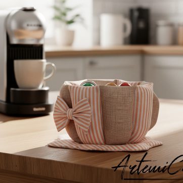 porta capsule caffè fatto a mano stile Artemicat